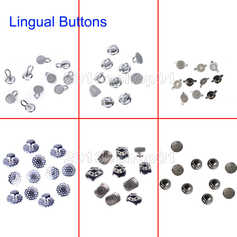 8 Mode Dental Orthodontic Lingual Buttons Bondable Round Base 10pcs/bag