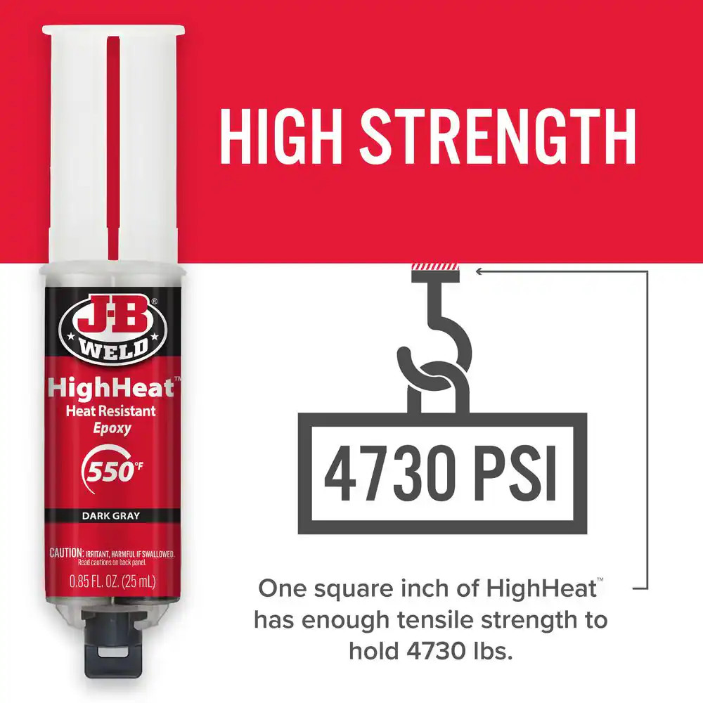 Highheat 25 Ml (0.85 Fl. Oz.) Temperature Resistant Epoxy Syringe