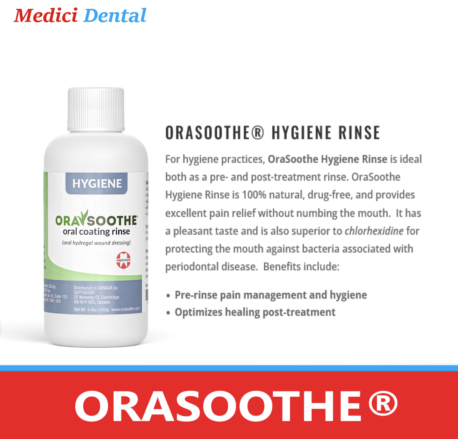 Septodont Orasoothe Sockit Dry Socket Oral Wound Dressing Hydrogel , 5x Syringes