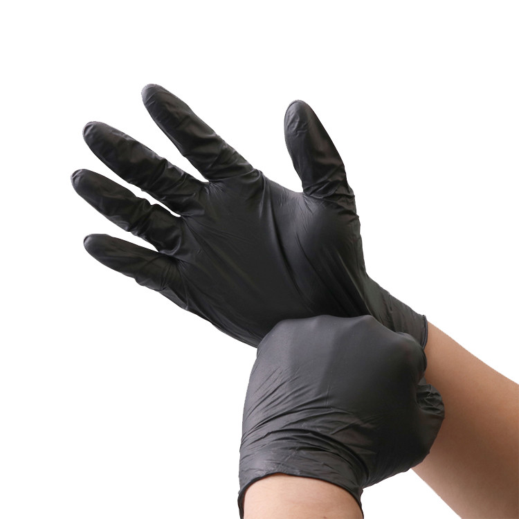Case of Black Nitrile Gloves: Latex-Free and Powder-Free (10 boxes / 1000pcs)