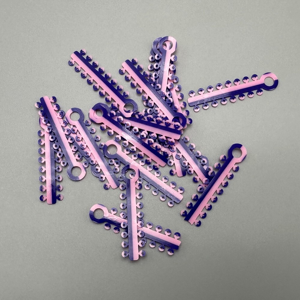 1Pack Dental Orthodontic Elastic Ligature Ties Rubber Bands Single/Double Colors