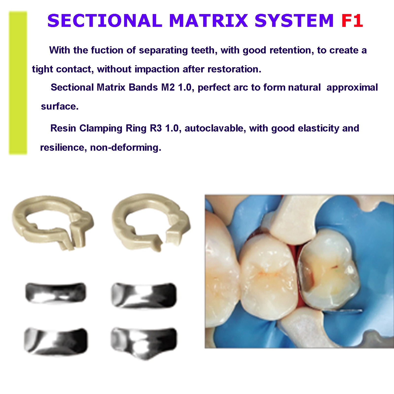 Dental Sectional Matrix Bands System Metal Refill Clamp Rings Garrison Palodent