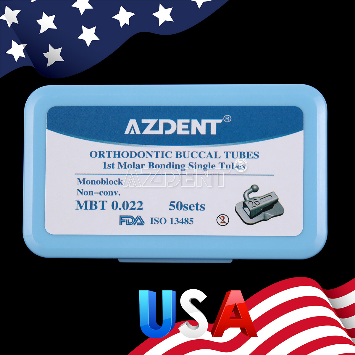 Tubos Bucales Ortodoncia Dental AZDENT Roth MBT 022 018 1º 2º Molar Brackets