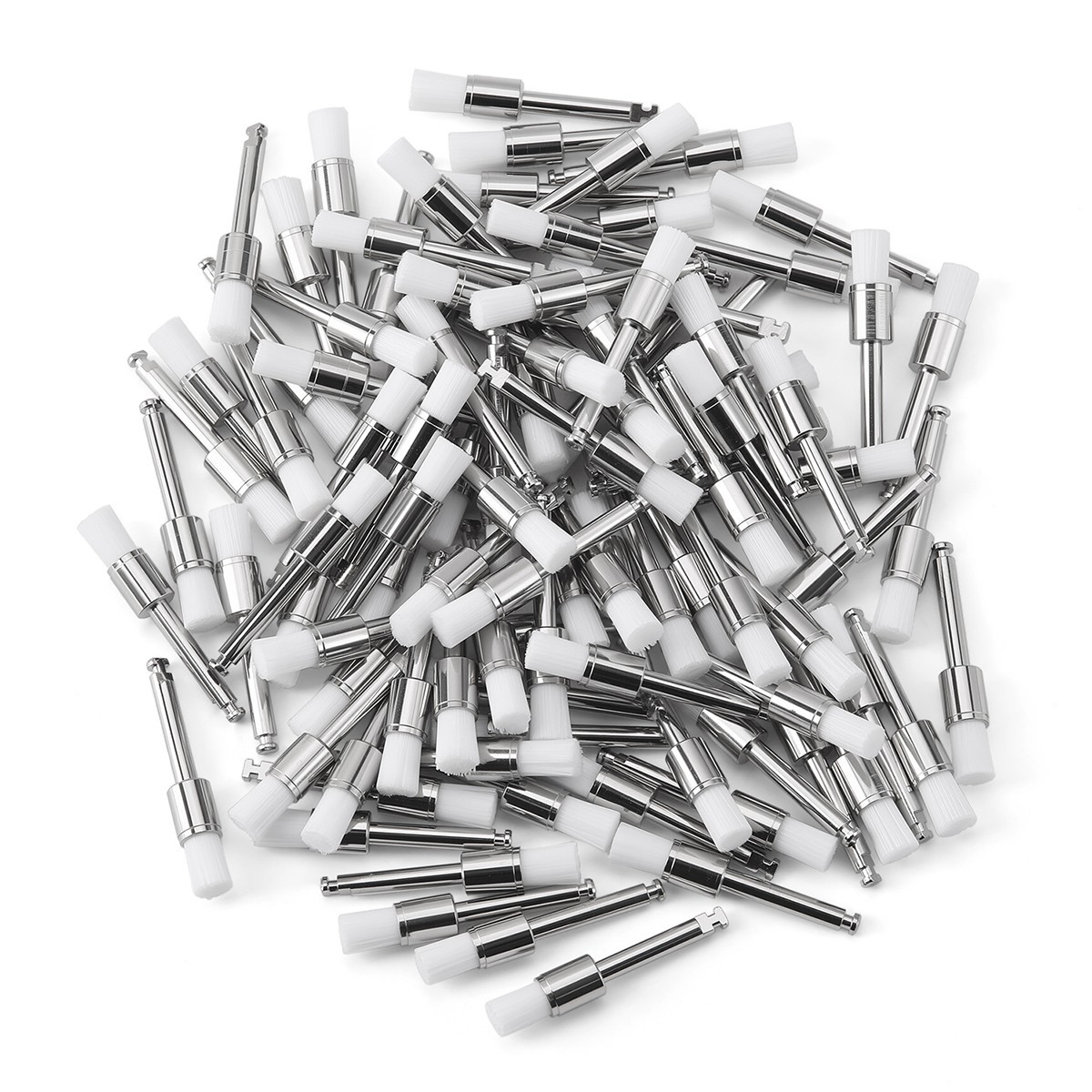 100Pcs/Box Dental Nylon Materials Closure Flat Polishing Prophylaxis Brushes