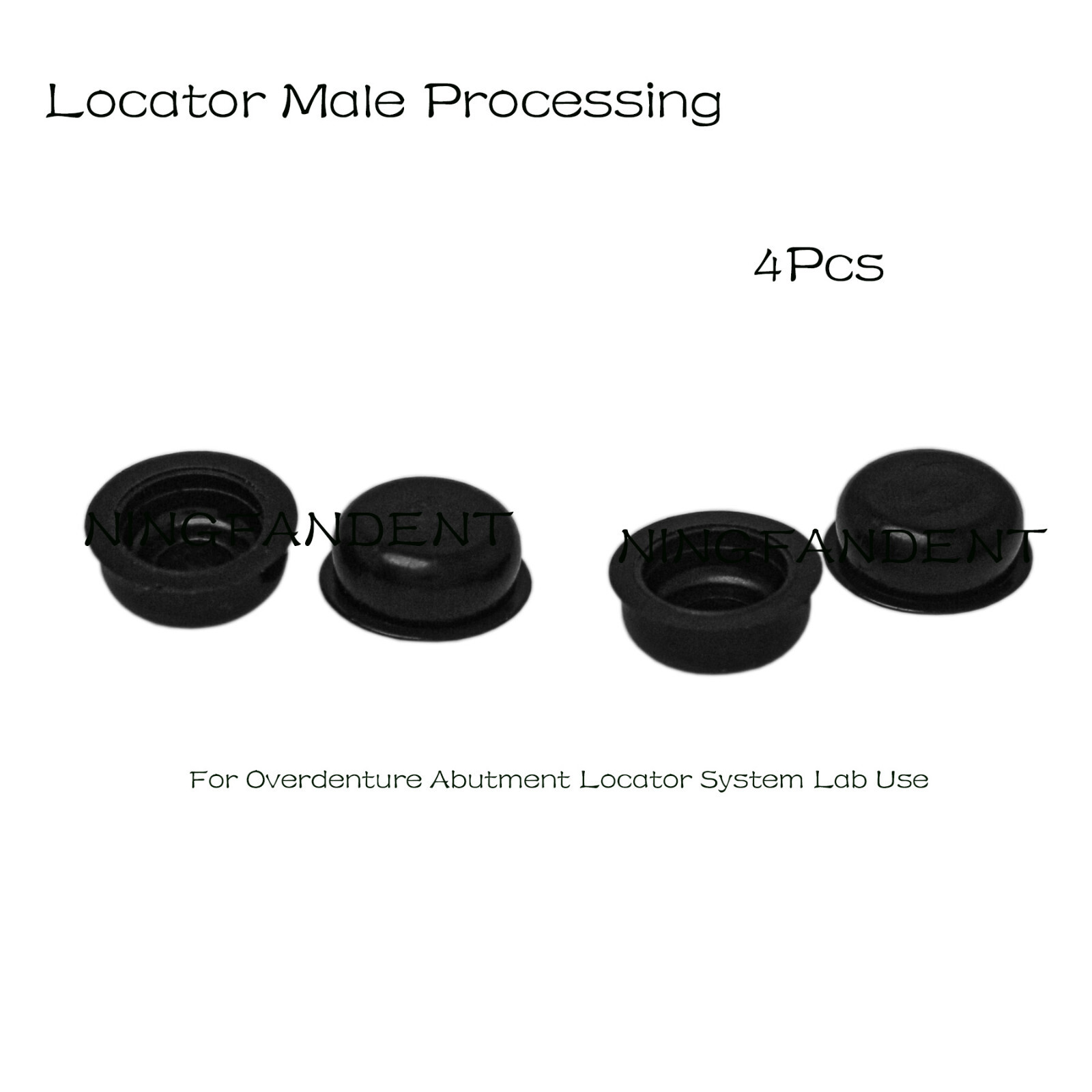US Dental Locator Black Processing Male Cap Replace Inserts 4/8/12/20Pcs