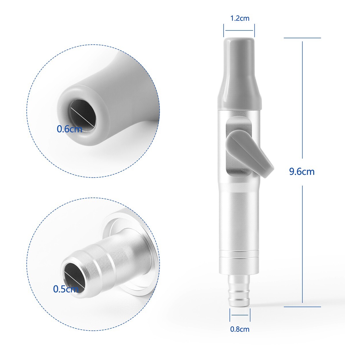 Dental Chair Saliva Ejector Strong /Weak Suction Rubber Snap Tip Adapter/ Handle