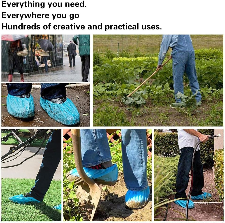 Shoe Covers Disposable 200pcs |Non-Slip,Durable,Indoor|Protect Your Home, Floors