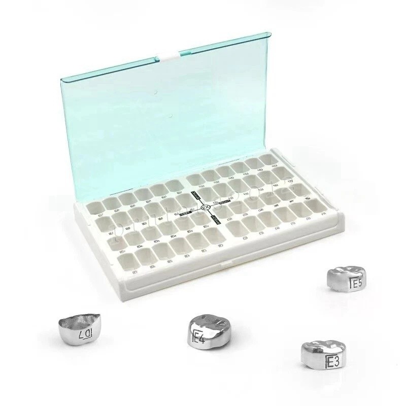 Dental Material Children’s Stainless Steel Baby Teeth Prefabricated Crown 48/Box
