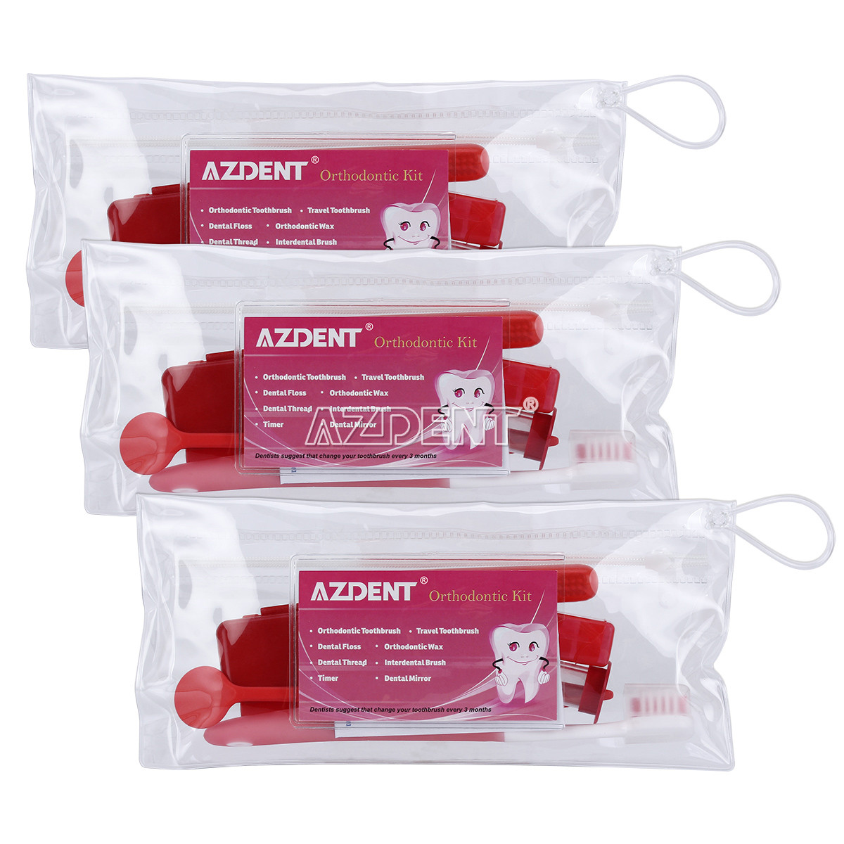 20 X AZDENT Dental Orthodontic Oral Care Kit Hygiene Clean Tools Teeth Whitening