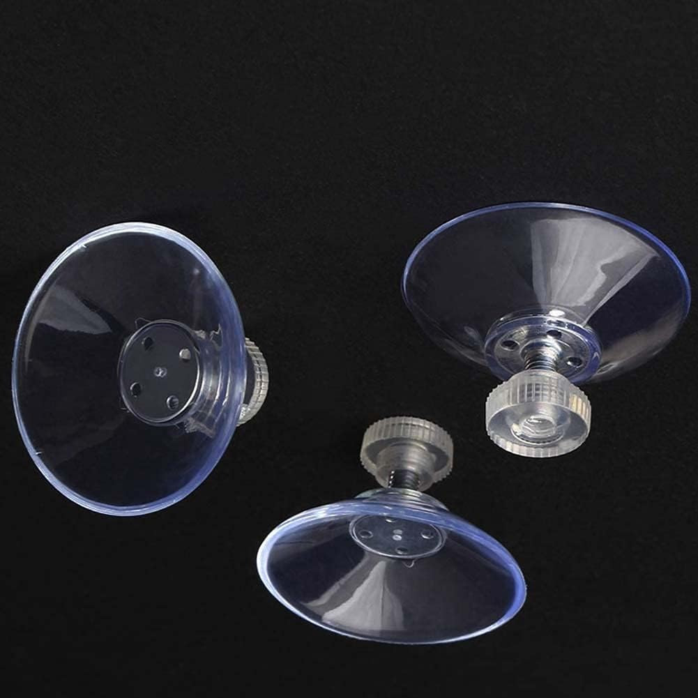 6 PZS Ventosas Cristal PVC 41mm Transparentes Adhesivas Fuerte sin Ganchos