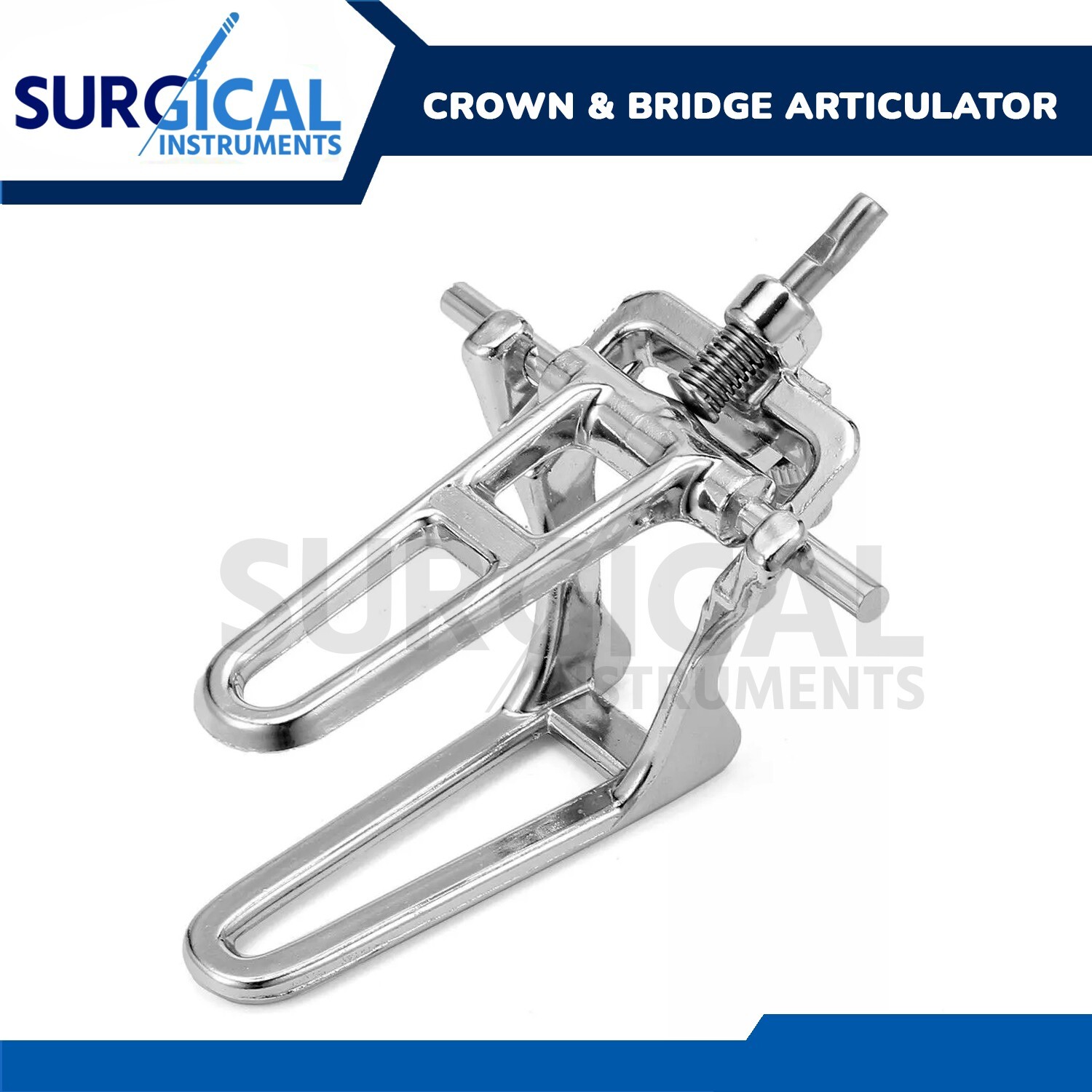 Dental Lab – Small Articulator Chrome Plated Silver Crown & Bridge German Grade