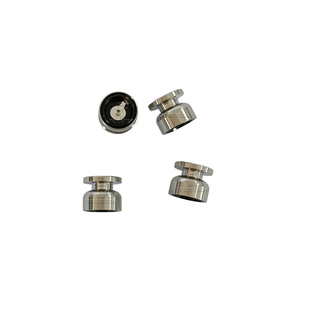 6pcs Locator pick-up impression coping Closed transfer with black plastic cap