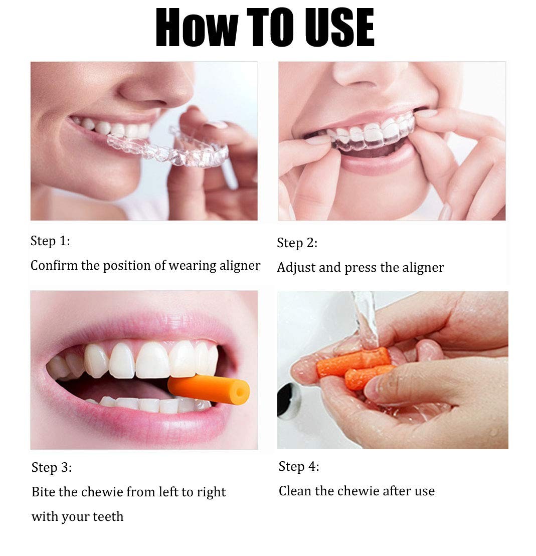 24 Pcs Colorful Orthodontic Aligner Chewies for Aligner Chompers Aligner Tray…