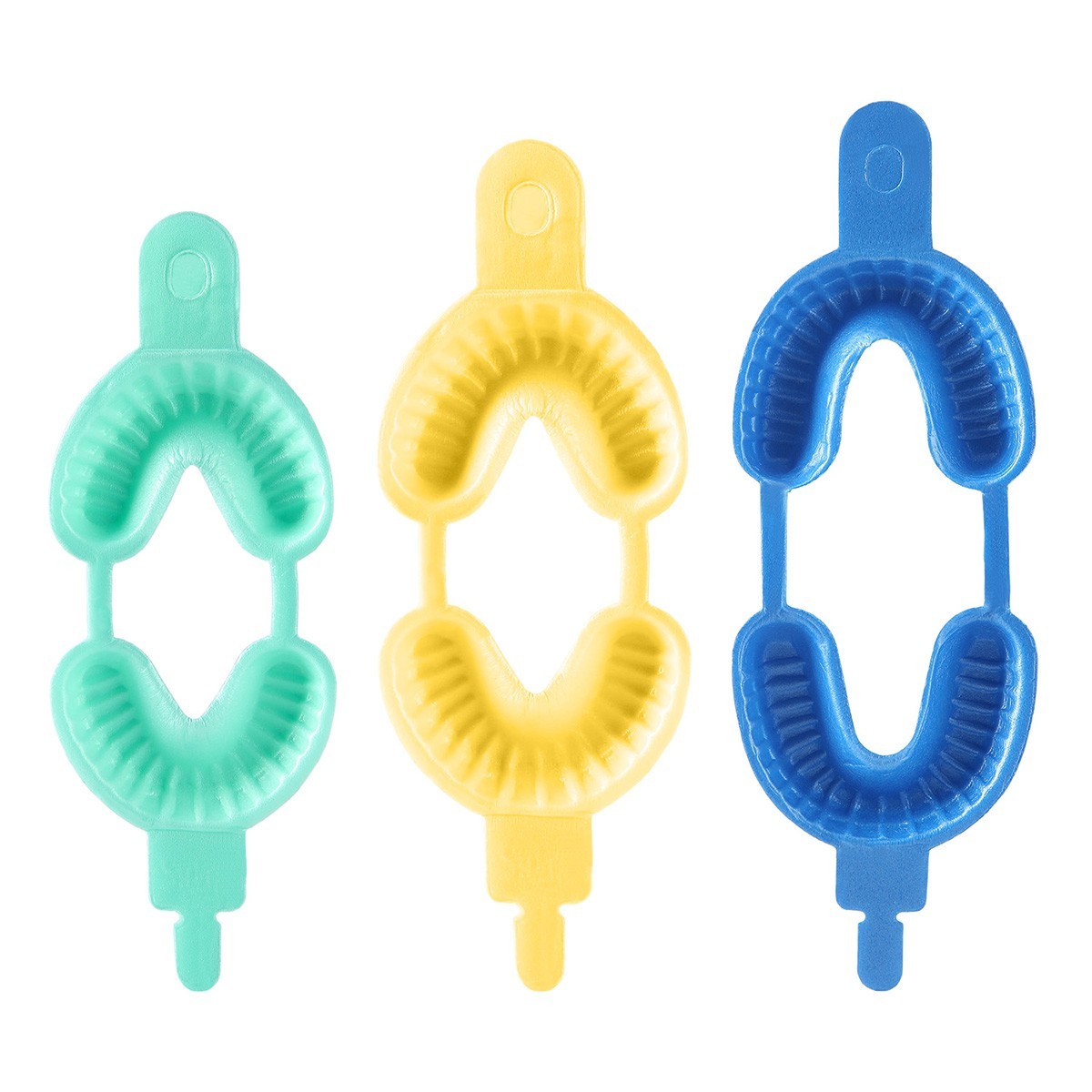 Bandejas desechables de flúor dental de doble arco para gel de espuma