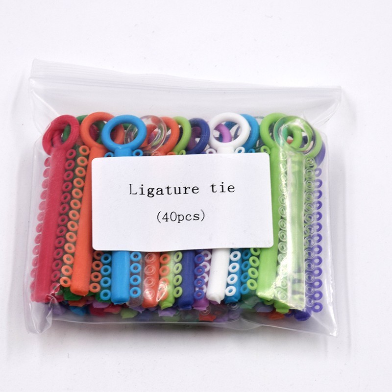 1040 Pcs/1 Pack Dental Orthodontic Ligature Ties Elastic Rubber Bands 37 Colors
