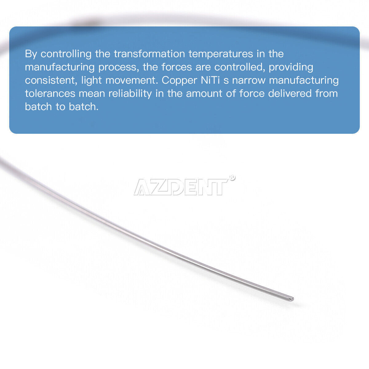 dental rectangular arco cable súper elástico de cobre cu-niti paradas preformada