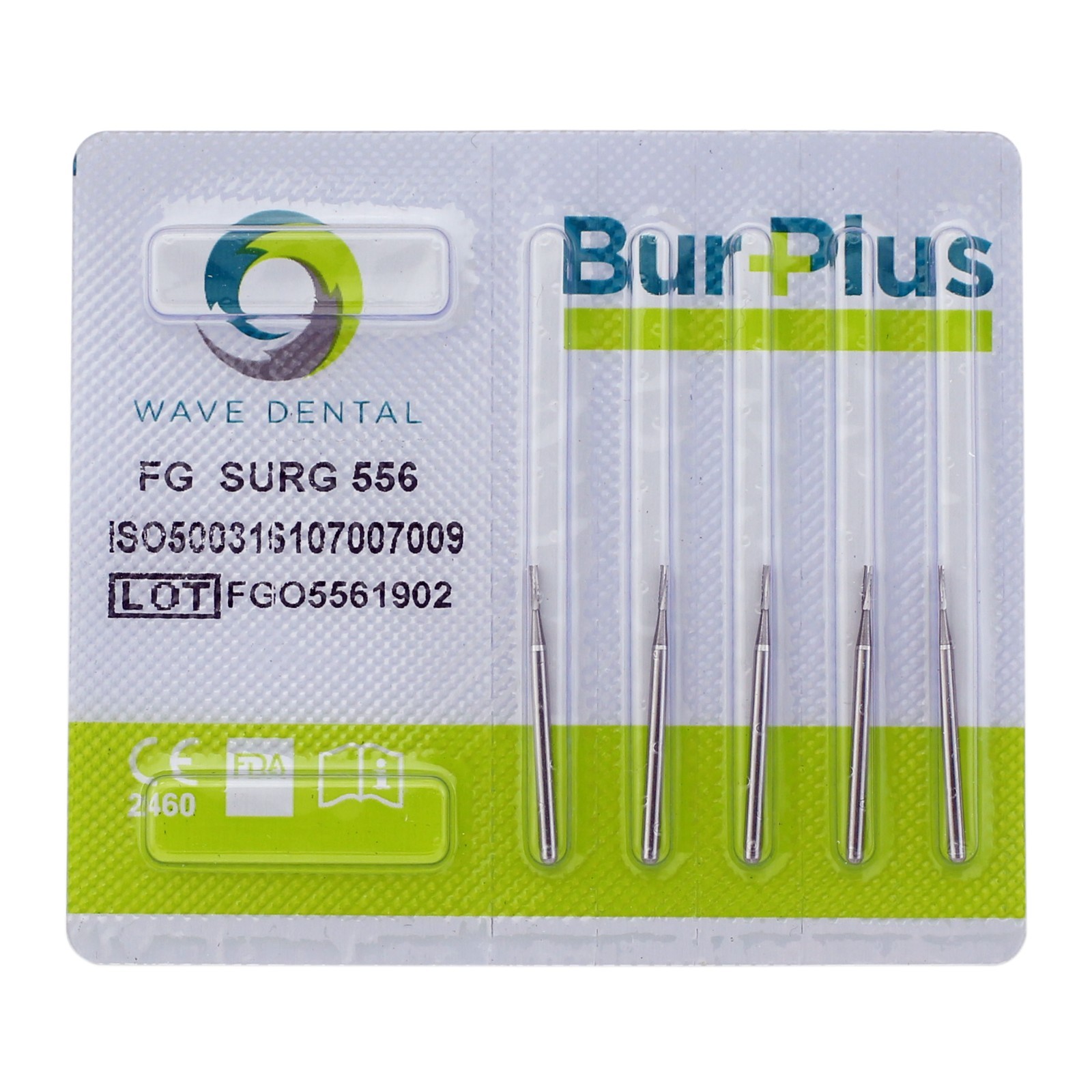 Wave Dental Surgical Burs Tungsten Carbide 25mm Straight Fissure FG SURG 60 557