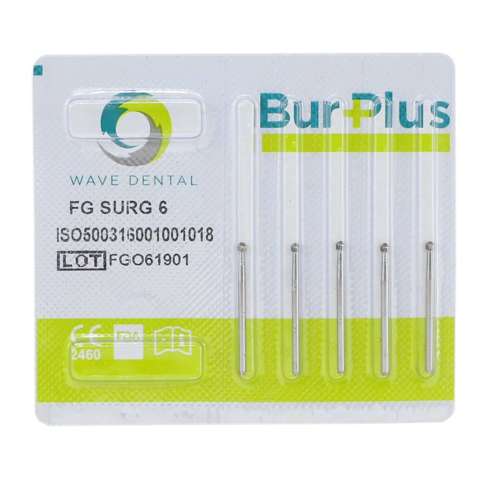 WAVE Dental Surgical Round Burs 2 4 6 8 FG SURG Long 25mm Carbide Bur High Speed