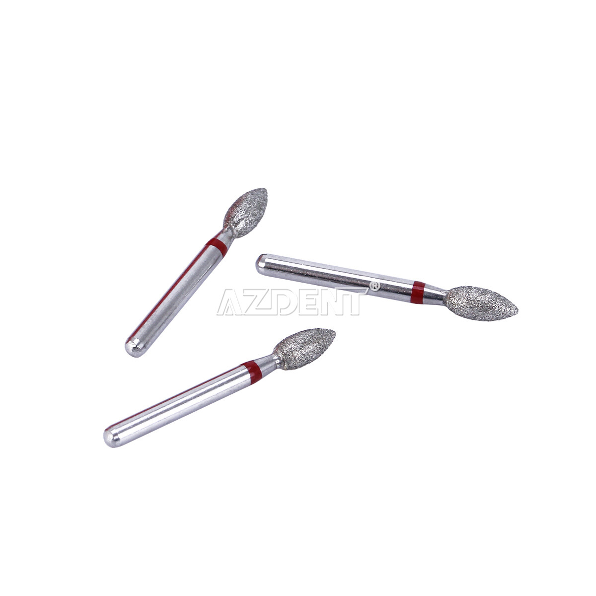 AZDENT Dental Dimond Burs Football #368-023F Fine Red 10Pcs/Pack