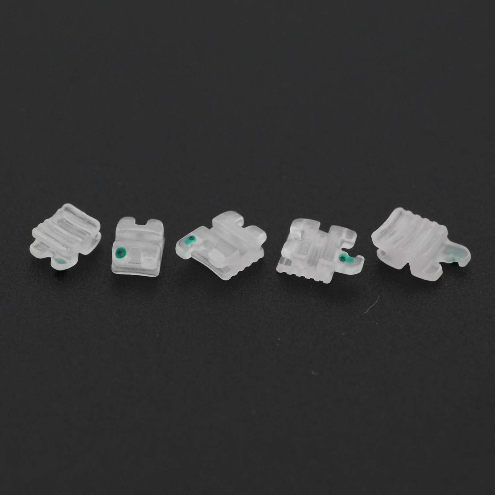 Dental Orthodontic Ceramic Brackets Braces Sapphire Roth MBT 022 345 Hooks 5-5
