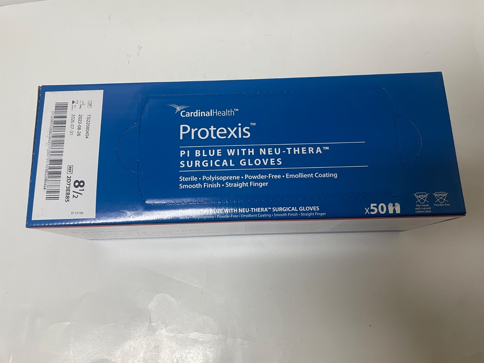 50 / 200 – Protexis PI Blue with Neu-Thera Surgical Gloves Size 8.5 Exp Jul 2025