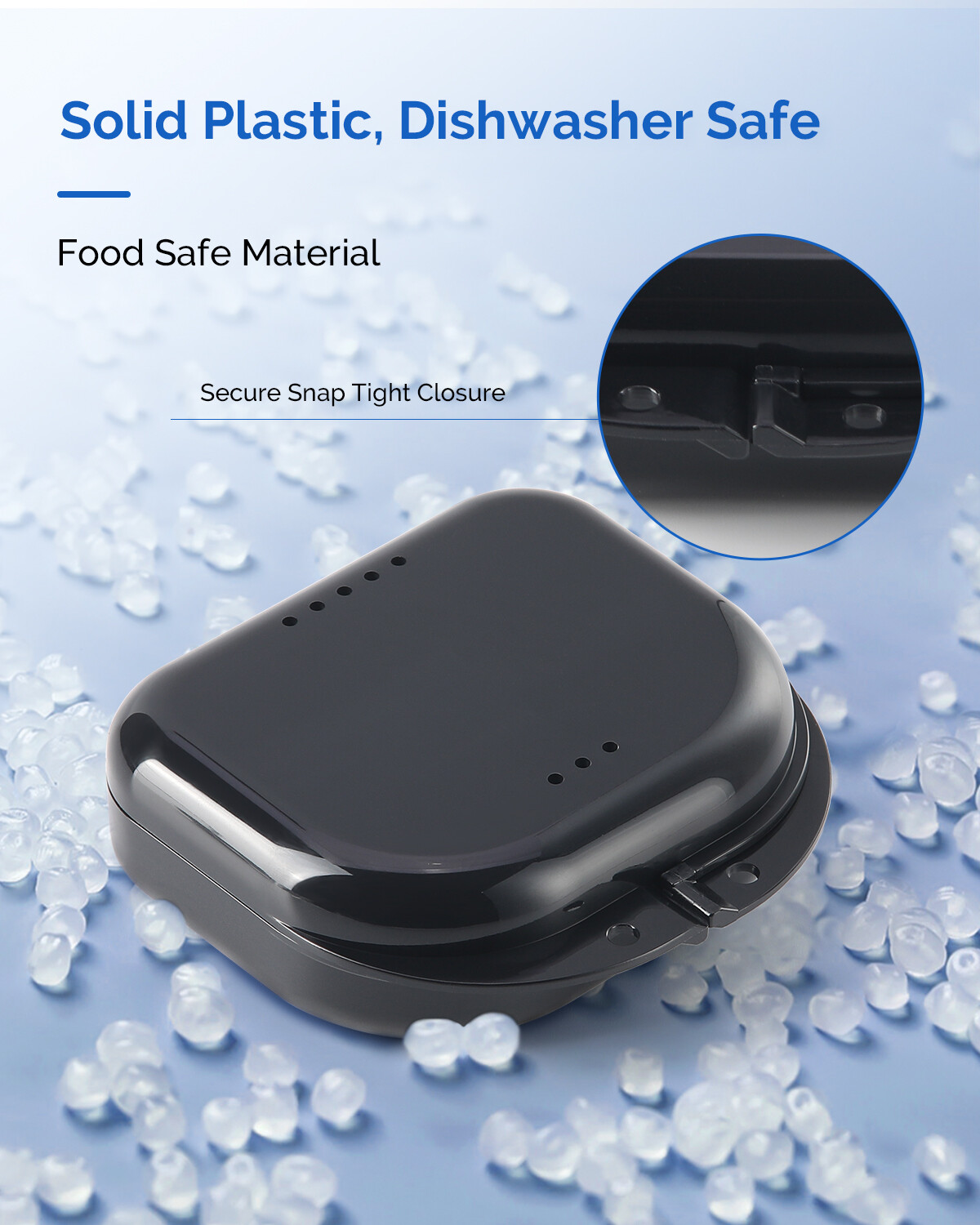 Retainer Box Case Vent Holes Storage Mouth Tight Snap Closure Guard GD-2514