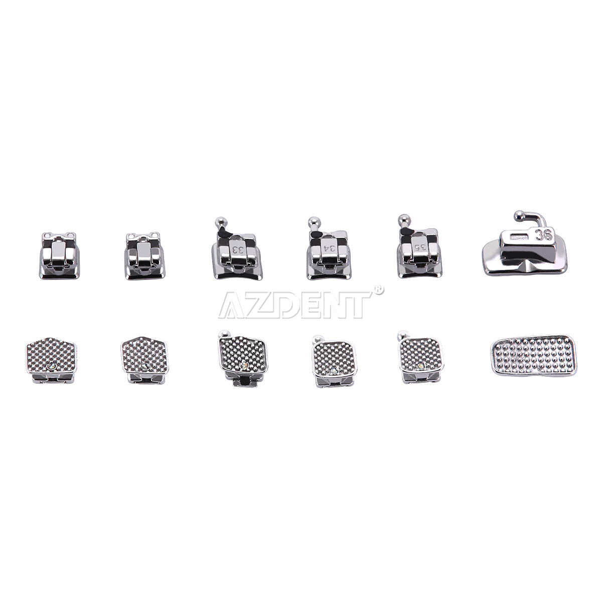 5X Brackets de Autoligado Ortodoncia Dental MBT 0.022 Ganchos 345 monobloque