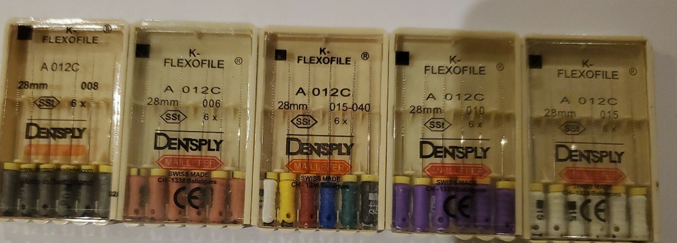 Dentsply Maillefer K-Flexofile Endodontic Dental Files 5 Packs any size 25 mm