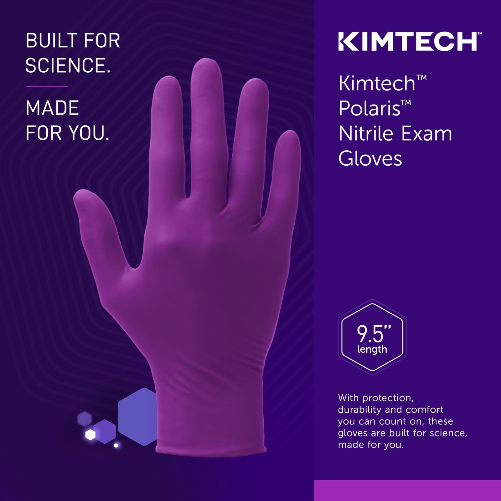 ™ Polaris™ Nitrile Exam Gloves (62772), 5.9 Mil, Ambidextrous, 9.5”, M, 100 N…