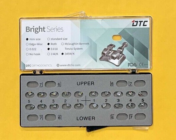 Bright Series Mini Roth brackets, 345 with hooks. 20/SET