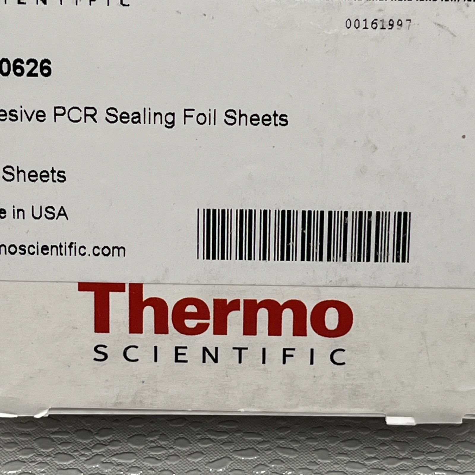 BOX (OF 100) THERMO SCIENTIFIC AB-0626 ADHESIVE PCR SEALING FOIL SHEETS