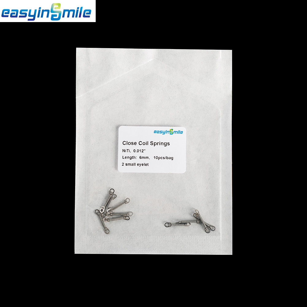Easyinsmile Dental Orthodontic 10Pcs NITI 010/012 Closed Coil Spring 6/9/12mm