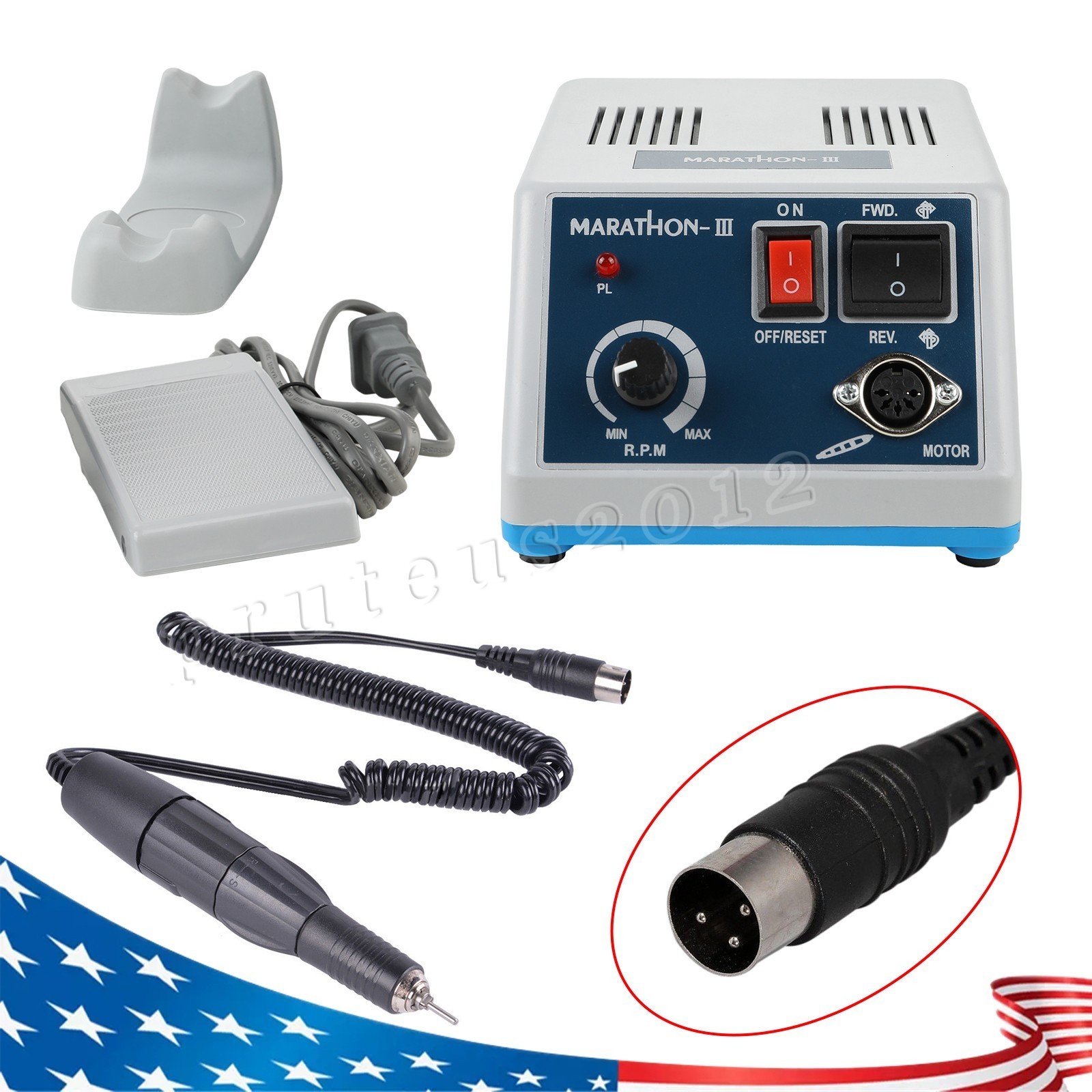 Dental Lab Marathon III Micromotor Polishing N3 Unit/35K RPM Low Speed Handpiece