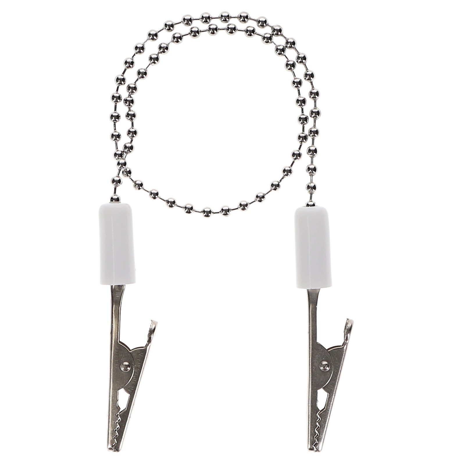 Dental Lab Bib Crocodile Clip Flexible Metal Ball Chain Stainless Napkin Holder