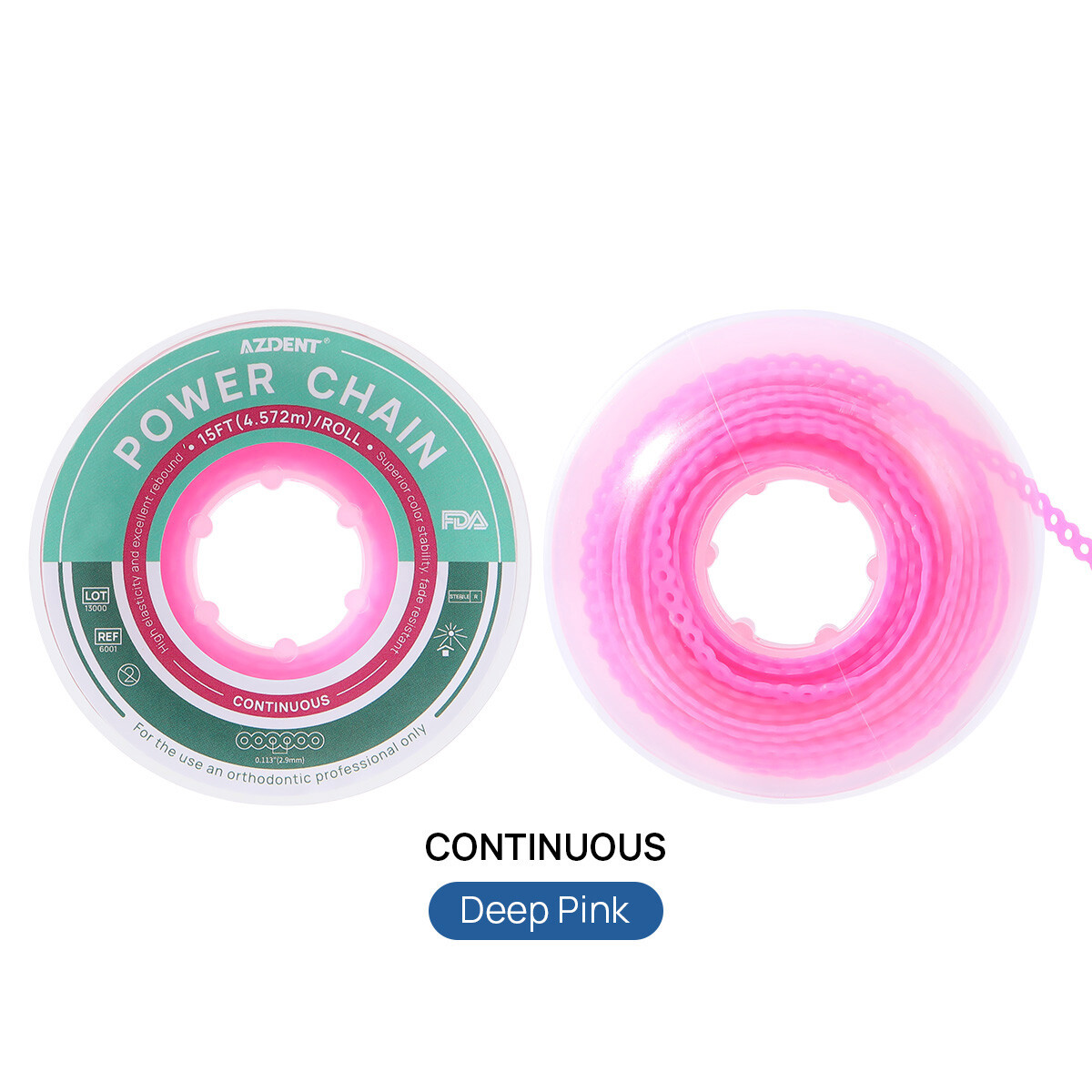 Dental Orthodontic Power Chains Braces Rubber Bands Elastic Short/Long/Closed