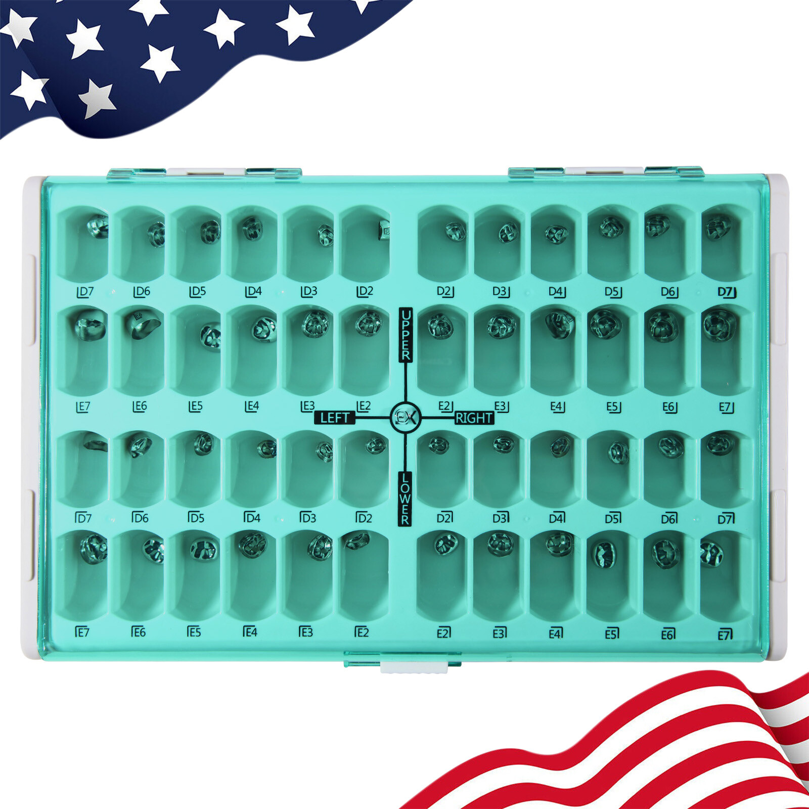 Dental Kid Primary Molar Crown Stainless Steel Pediatric Preformed 48 Size USA