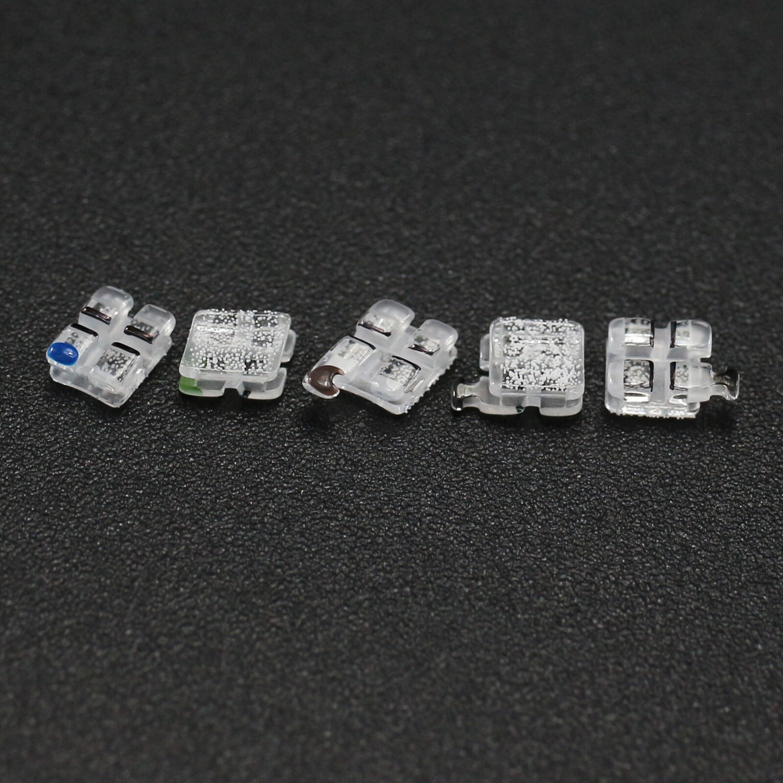 Dental Orthodontic Sapphire Bracket Monocrystalline Aesthetic Roth 022 345 Hooks