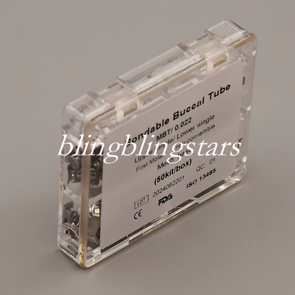 50 Set/Box Dental MBT 022 Ortodo Bucales1st Molar Bondable Mesh Base Buccal Tube