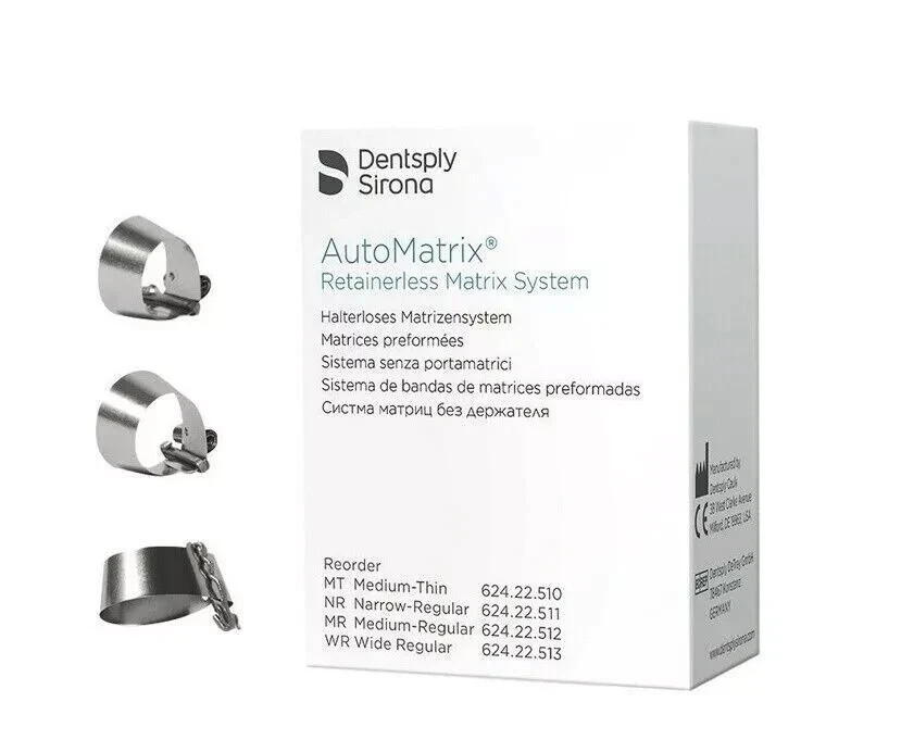 Dentsply Sirona AutoMatrix Narrow Regular Retainerless Matrix Bands 72/Pk
