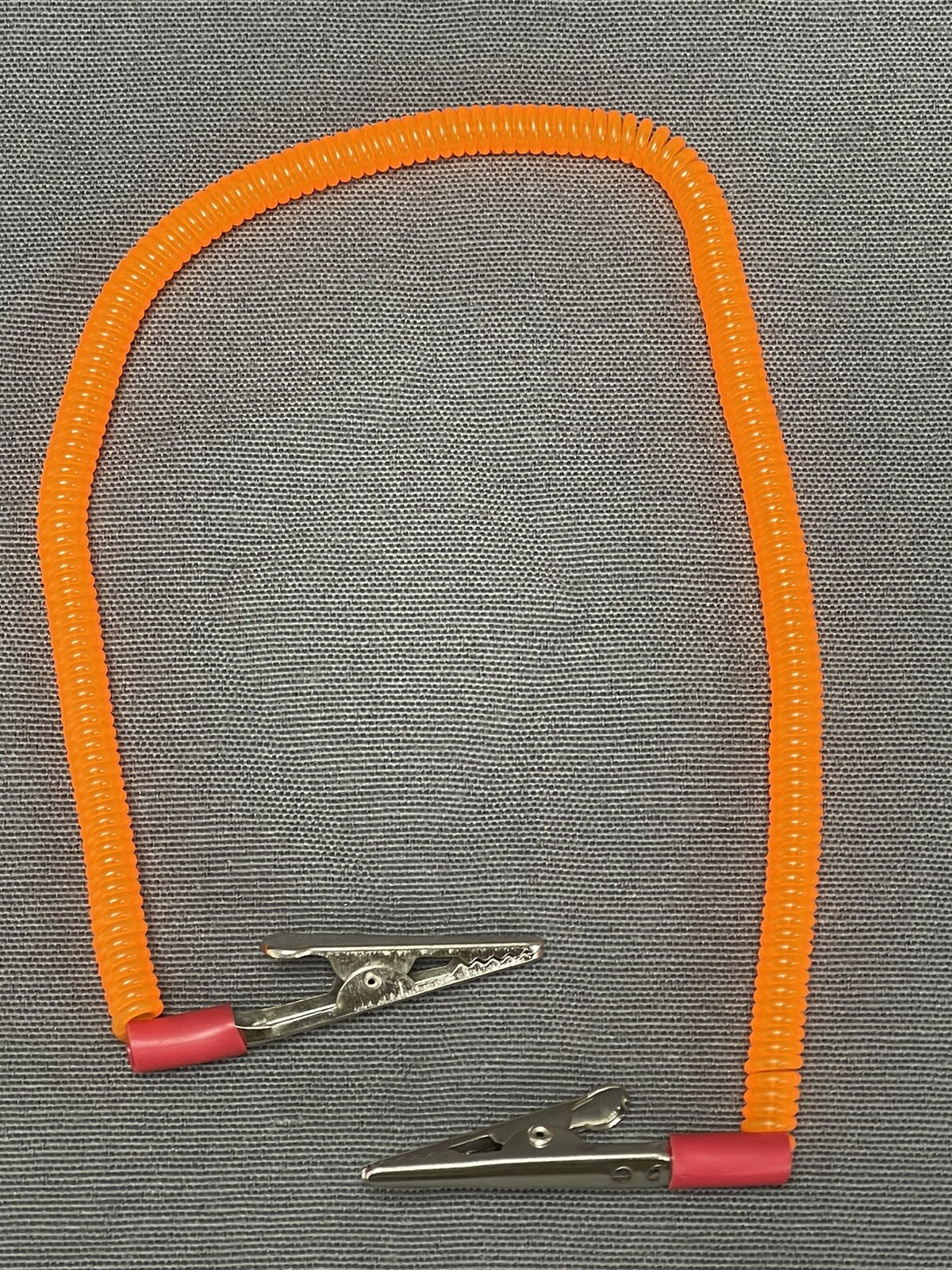 5 Pcs Dental Patient Bib Clips Napkin Holder Flexible Coil Ball Orange 16”
