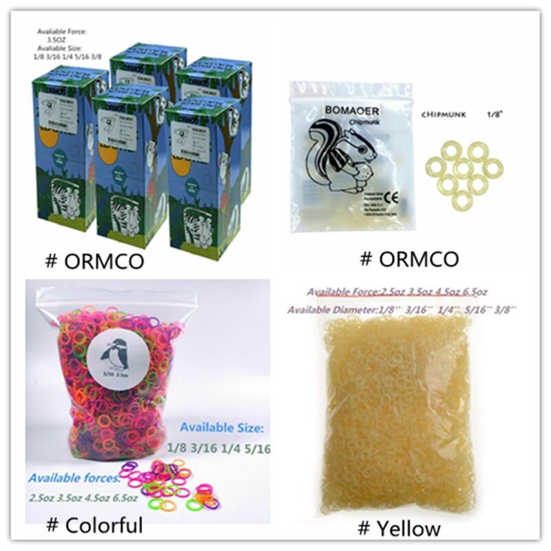 Dental Orthodontic Rubber Bands Ortho Elastics Latex Braces ZOO Yellow Colorful