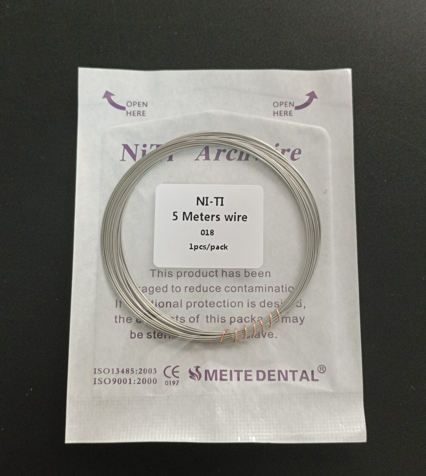 5Packs Dental Orthodontic Straight Wires Niti Super Elastic Arch Wire Round