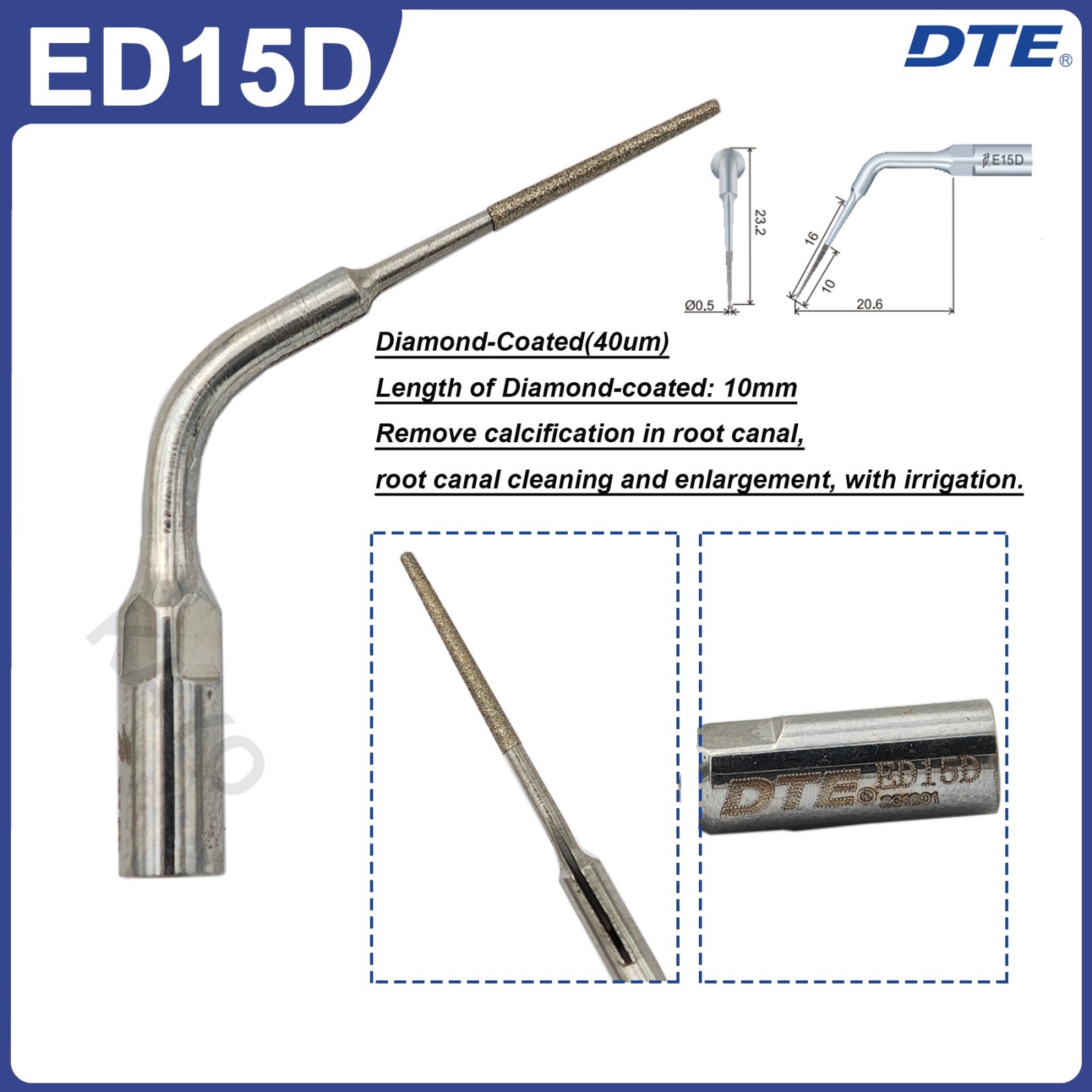 Woodpecker DTE Dental Ultrasonic Scaler Tips ED Endo Tips Fit NSK SATELEC ACTEON