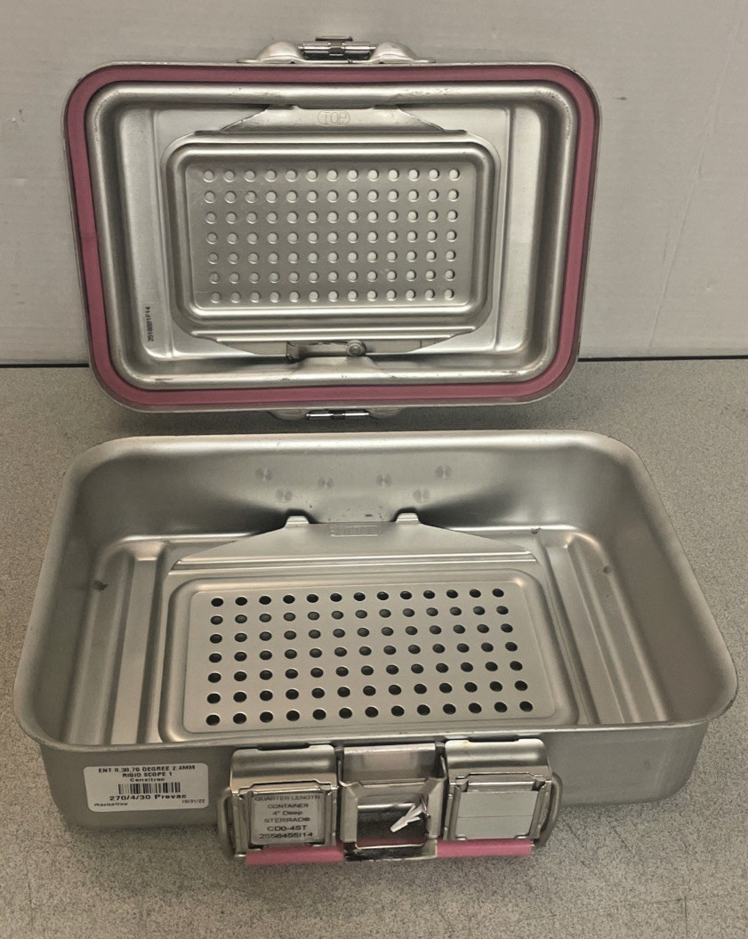 New V. Mueller Genesis CD0-4ST 12″x 8″x4″ Solid Sterilization Container + Trays