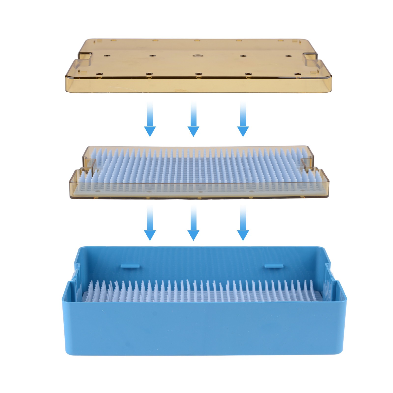Double-layer Large Autoclavable Sterilization Case Tray Disinfection Box USSTOCK