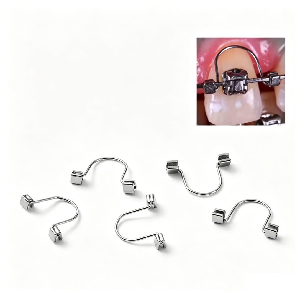 10Pcs/Pack Dental Ortho Single Anterior Teeth Torque Rectangular Spring StopHook