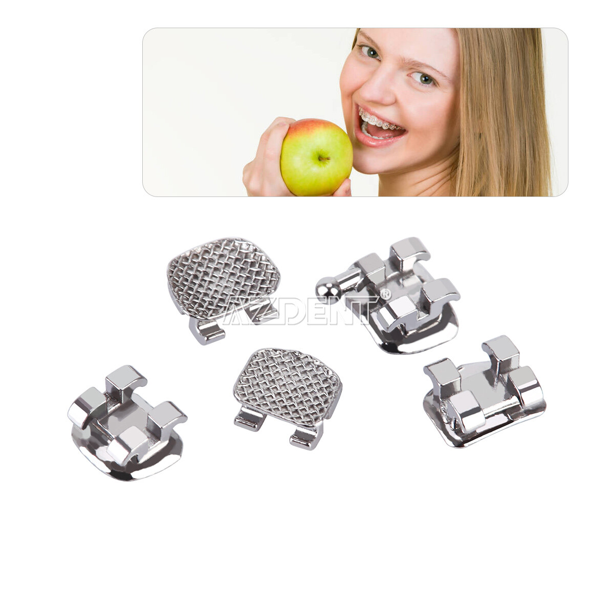 20pcs/pack Dental Orthodontic Brackets Braces Standard Edgewise Slot.022 Hooks 3