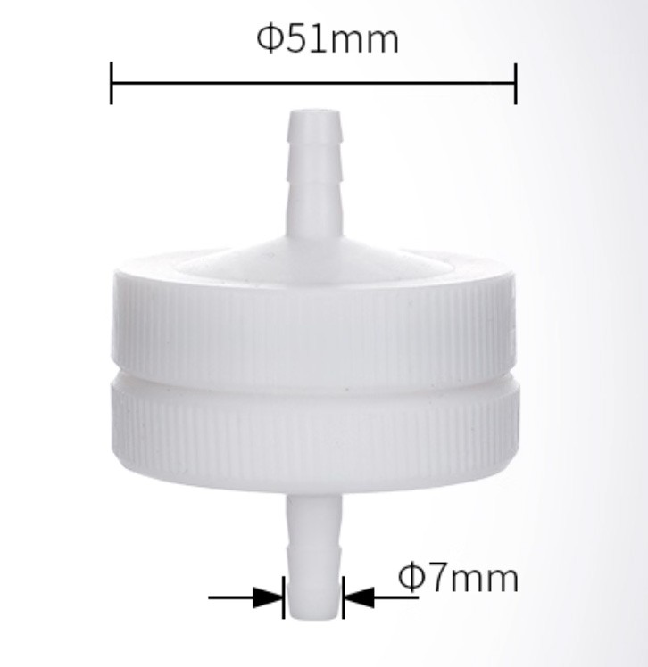Lab Filter Membrane Holder PTFE 13-90mm Acid Alkali Gas Sampling Adapter