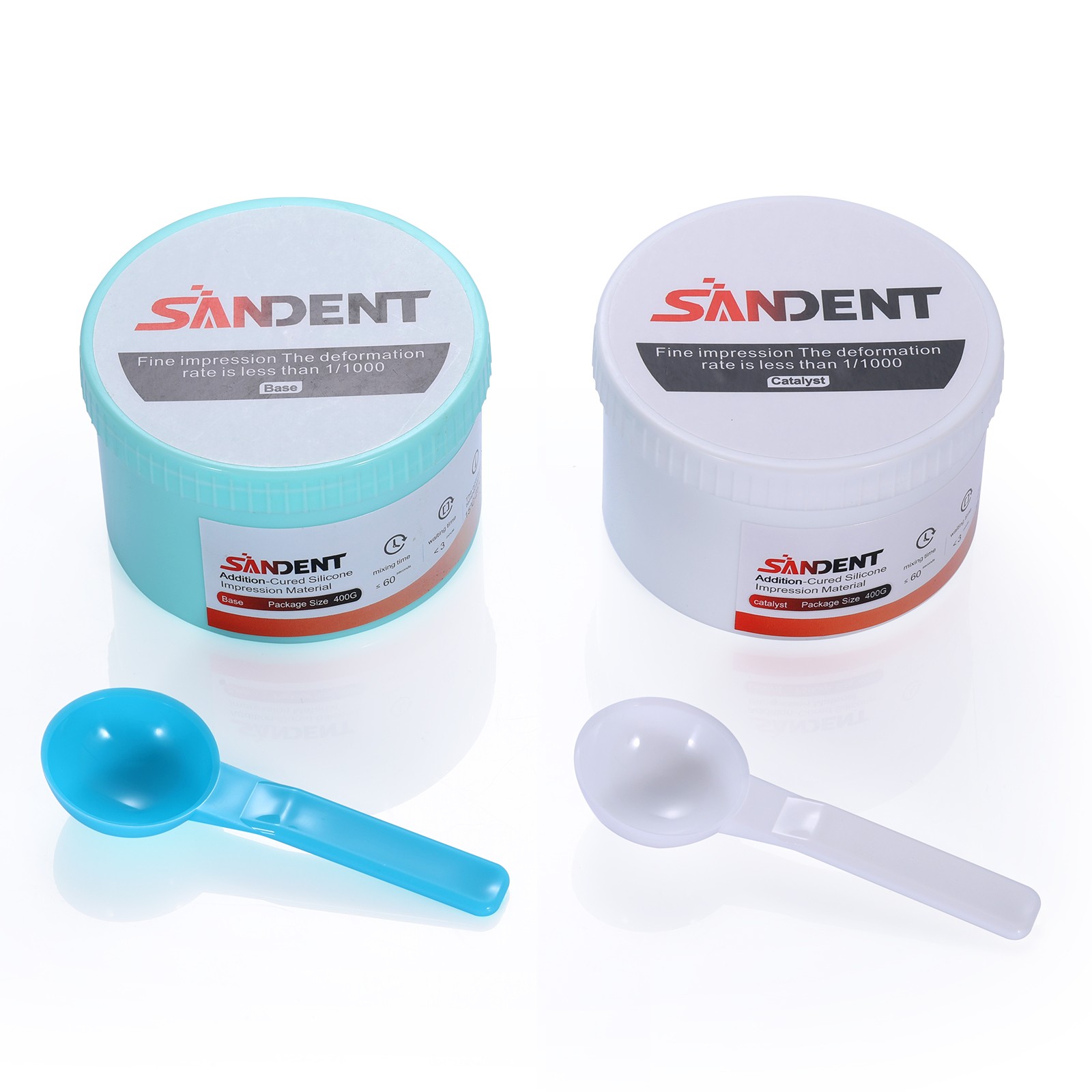 10Sets Dental Impression Putty Fast Set VPS 400g Base & 400g Catalyst Heavy Body