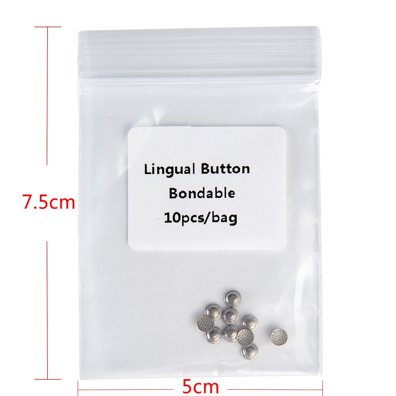 5 packs Dental Orthodontics Bondable Lingual Buttons with Hook Round Base AZDENT